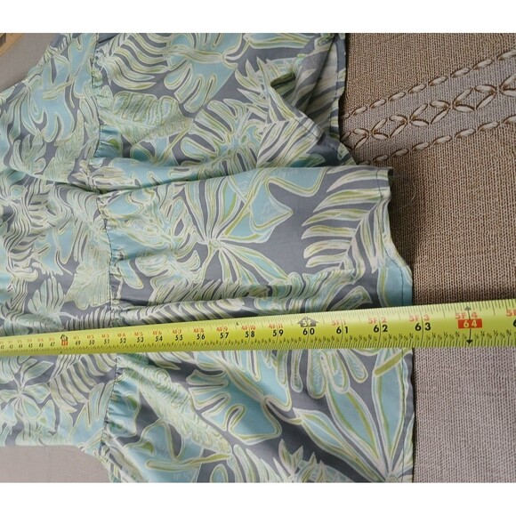 NWT Floral Maxi Dress Tube Smock Top Open Sides Beachy Boho Women's Size Large - Picture 10 of 13